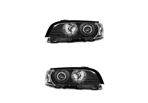 Ojos de Angel antes de convertible de BMW E46 serie 3 taza - negro