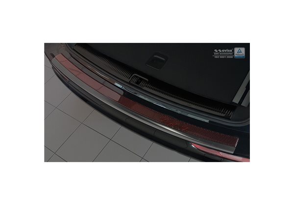 Protector Paragolpes Acero Inoxidable Audi Q5 2008-2016 Negro/look Carbono Rojo-negro