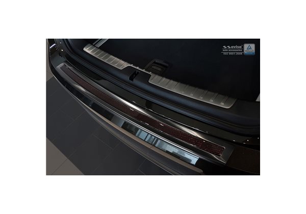 Protector Paragolpes Acero Inoxidable Bmw X6 F16 2014- Negro/look Carbono Rojo-negro
