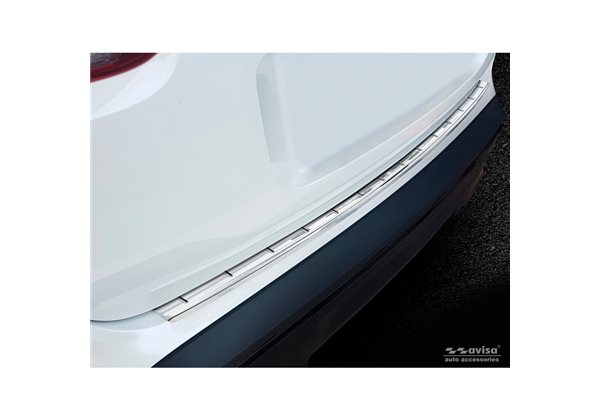 Protection De Seuil Arrière Inox Pour Citroën C5 Tourer 2008- 'Ribs' - Sur Mesure, Fixation Ruban 3M - Protège Le Pare-chocs Lors Du Chargement
