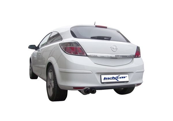 Escape Inoxcar para Opel Astra H GTC 1.6T (180pk) 2007- 2x70mm Racing 