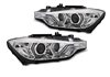 Juego faros delanteros Bmw F30/F31 10.11 - 05.15 Angel Eyes Led Cromados Hid Drl