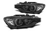 Juego faros delanteros Bmw F30/F31 10.11 - 05.15 Angel Eyes Led Negros Hid Drl