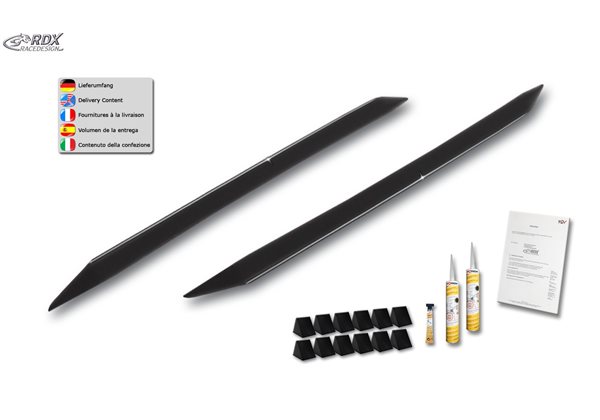 Juego taloneras laterales rdx abs plastico audi a8 d4/4h "slim" 