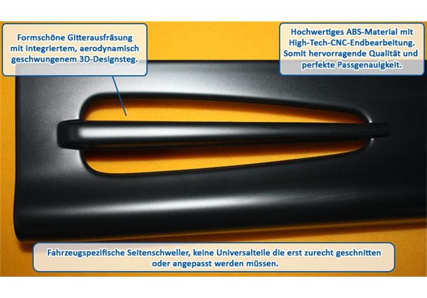 Juego taloneras laterales rdx abs plastico opel calibra "gt4" 