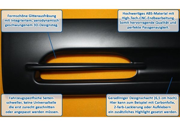 Juego taloneras laterales rdx abs plastico opel zafira a "gt-race" 