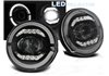 Juego De Faros Delanteros Chrysler Jeep Wrangler Tj/ Lj/ Jk 96-18 Angel Eye Led Black