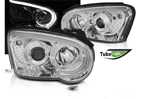 Juego De Faros Delanteros Subaru Impreza Ii Gd 03-05 Tube Light Chrome