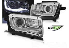 Juego De Faros Delanteros Chevrolet Camaro 09-13 Tube Light Chrome