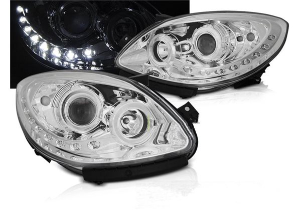 Juego De Faros Delanteros Renault Twingo 07-11 Daylight Chrome