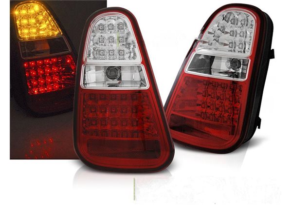 Juego De Pilotos Led Mini Cooper R50 /r52 /r53 04-06 Red White Led