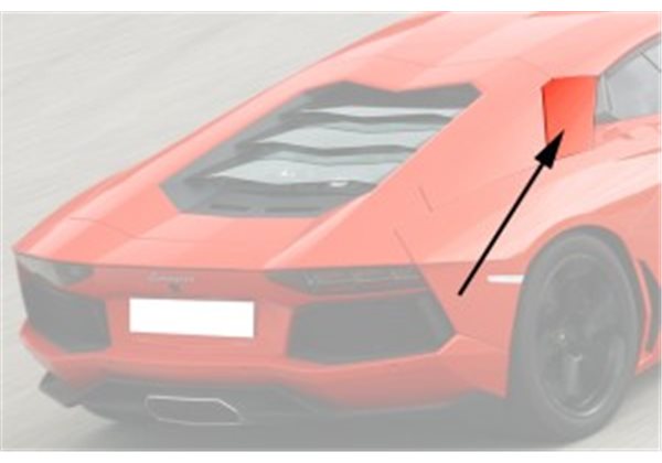 Carcasa trasera panel Lamborghini Aventador S2 Carbon Fiber Rear Side Panels