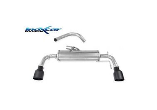 Escape Inoxcar para Fiat 500 Abarth 1.4T-Jet (135-160pk) 2008- + Cabrio 2010- 100mm Ceramic Black Edition (Ø48mm)