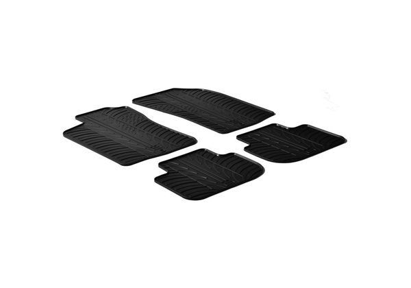 Alfombrilla goma Gledring Alfa Romeo 147 2000-/GT 2004- (4 piezas+clips montaje) 