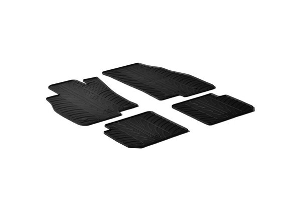 Alfombrilla goma Gledring Alfa Romeo Mito 3 pueras 2008- (4 piezas+clips montaje) 