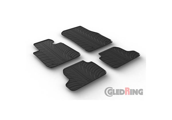Alfombrilla goma Gledring BMW 2-Serie F22 Coupé 2013- (4 piezas+clips montaje) 