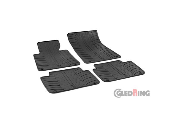 Alfombrilla goma Gledring BMW 3-Serie E46 1998-2005 (4 piezas+clips montaje) 