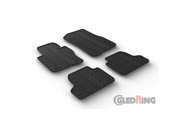 Alfombrilla goma Gledring BMW 4 serie F32 automaat 2013-2020 (4 piezas+clips montaje) 