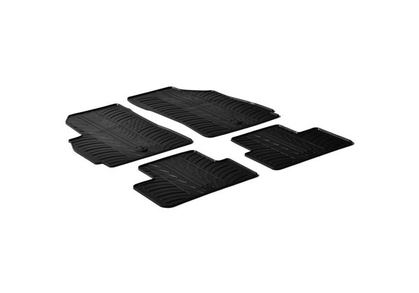 Alfombrilla goma Gledring Chevrolet Orlando 2010- (4 piezas+clips montaje) 