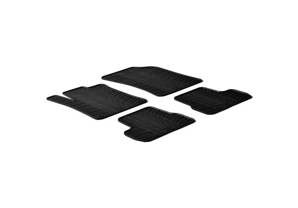 Alfombrilla goma Gledring Citroen C3 2010-10/2016 (4 piezas+clips montaje) 