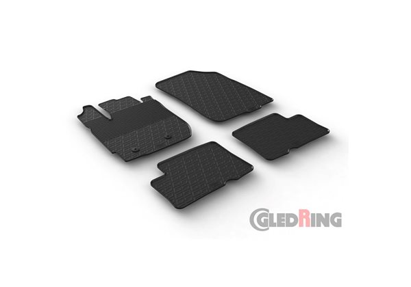 Alfombrilla goma Gledring Dacia Duster 2015-2018 (4 piezas+clips montaje) 