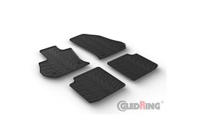 Alfombrilla goma Gledring Fiat 500L 7/2017- (4 piezas+clips montaje) 