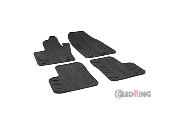 Alfombrilla goma Gledring Fiat 500X 2015- & Jeep Renegade na 02/2015- (4 piezas+clips montaje) 