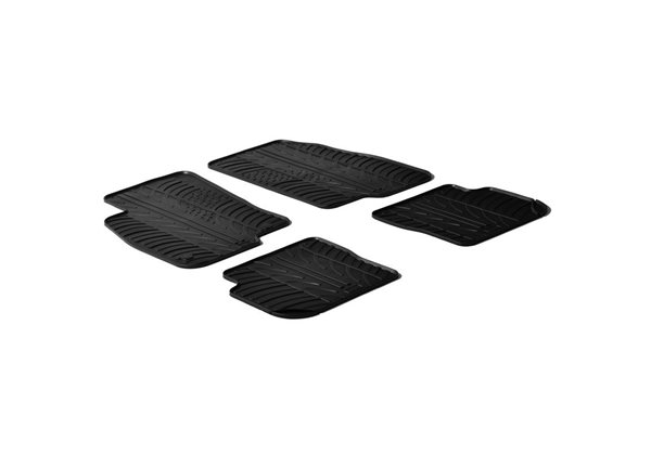 Alfombrilla goma Gledring Fiat Punto Evo 2009-2014 (4 piezas+clips montaje) 