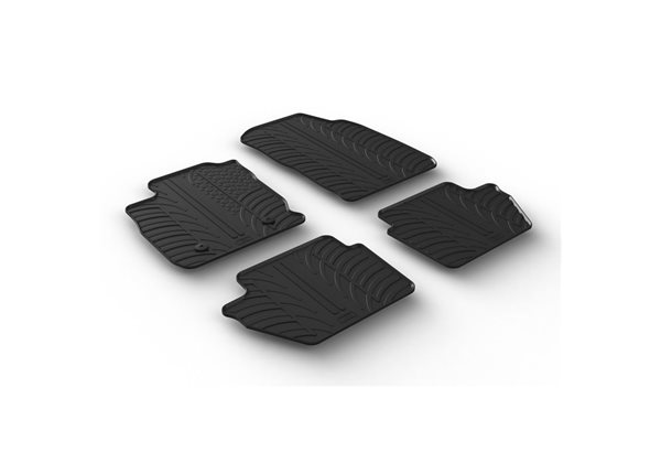 Alfombrilla goma Gledring Ford Ecosport Facelift 11/2017- (4 piezas+clips montaje) 