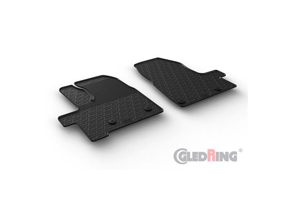 Alfombrilla goma Gledring Ford Tourneo Custom/Passenger 2018- (Automatico) (2 piezas+clips montaje) 