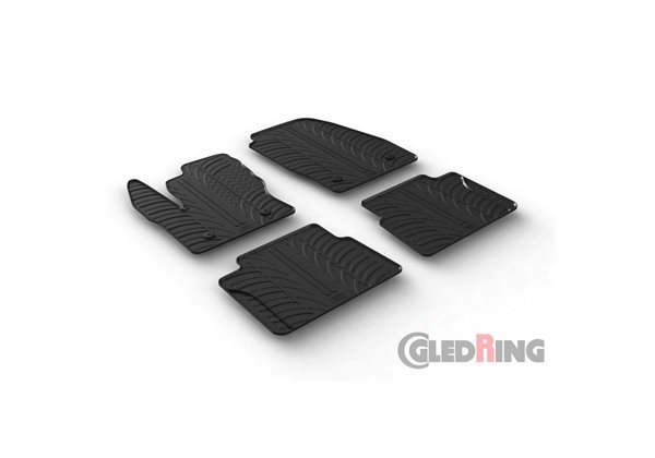 Alfombrilla goma Gledring Ford Transit Connect Kombi Furgon (L1/L2) 2014-2022 (4 piezas+clips montaje) 