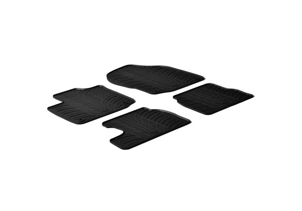 Alfombrilla goma Gledring Honda Civic Benzine 2012-2017 (4 piezas+clips montaje) 