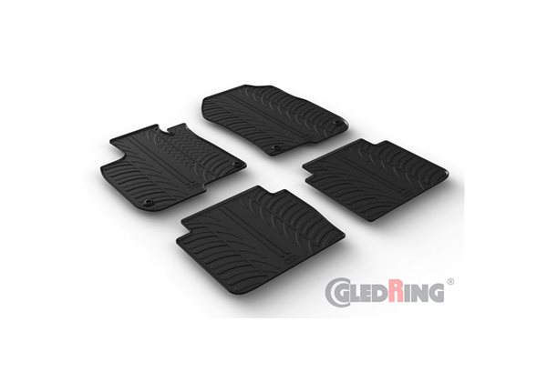 Alfombrilla goma Gledring Honda CR-V 9/2018- (4 piezas+clips montaje) 
