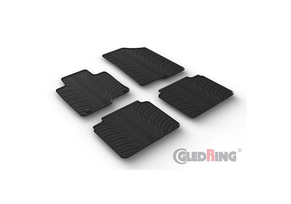 Alfombrilla goma Gledring Kia Optima SW/Sedan/PHEV 2017- (4 piezas+clips montaje) 