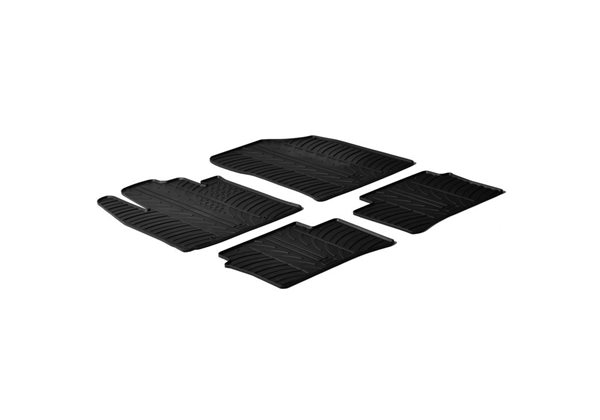 Alfombrilla goma Gledring Kia Picanto 2011-2017 (4 piezas+clips montaje) 