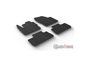 Alfombrilla goma Gledring Landrover Freelander II 2007- (4 piezas+clips montaje) 