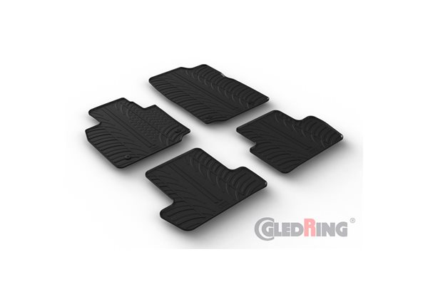 Alfombrilla goma Gledring Mazda MX-30 (DR) 2020- (4 piezas+clips montaje) 