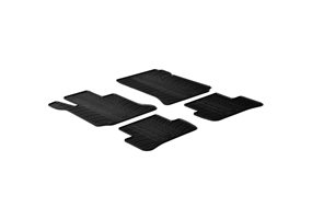 Alfombrilla goma Gledring Mercedes C-Klasse W204 2007-2013 (4 piezas+clips montaje) 