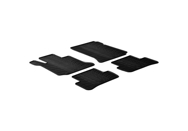 Alfombrilla goma Gledring Mercedes C-Klasse W204 2007-2013 (4 piezas+clips montaje) 