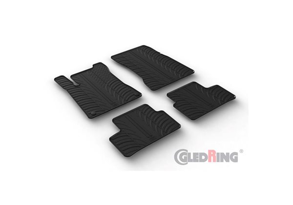 Alfombrilla goma Gledring Mercedes CLA (C118) Sedan & (X118) Shooting Brake 2/2019- (4 piezas+clips montaje) 