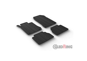 Alfombrilla goma Gledring Mercedes E-Klasse W210 1995-2003 (4 piezas+clips montaje) 