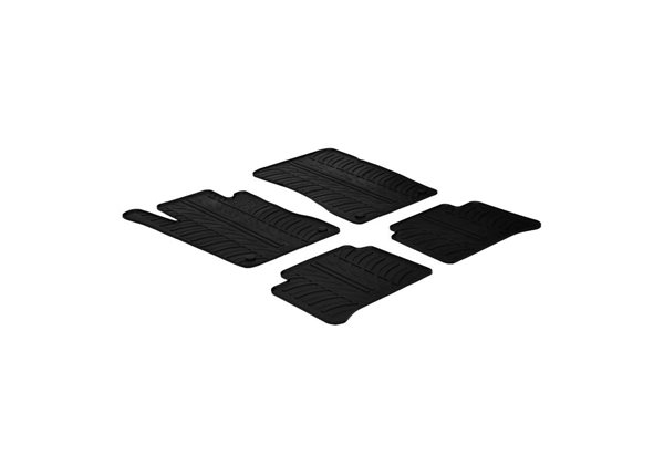 Alfombrilla goma Gledring Mercedes E-Klasse W211 2003-2009 (4 piezas+clips montaje) 