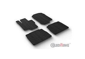 Alfombrilla goma Gledring Mercedes GLS (X167) 2019- (4 piezas+clips montaje) 