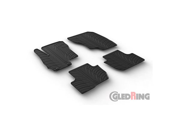 Alfombrilla goma Gledring Mitsubishi Outlander 2012- incl. PHEV (4 piezas+clips montaje) 
