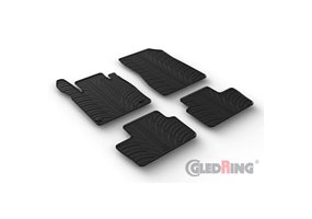 Alfombrilla goma Gledring Nissan Juke II 2019- (4 piezas+clips montaje) 
