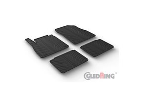 Alfombrilla goma Gledring Nissan Micra K14 2017- (4 piezas+clips montaje) 