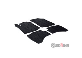 Alfombrilla goma Gledring Peugeot 108 & Citroën C1 2014- (4 piezas+clips montaje) 