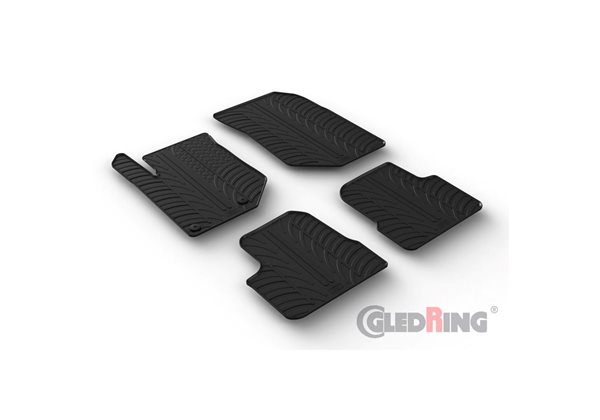Alfombrilla goma Gledring Peugeot 208 II 2019- / 2008 II 2020- & Opel Corsa F 2019- / Mokka 2020- excl. Electric (4 piezas+clips