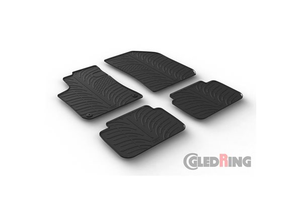 Alfombrilla goma Gledring Peugeot 308 SW 2013-2021 (4 piezas+clips montaje) 