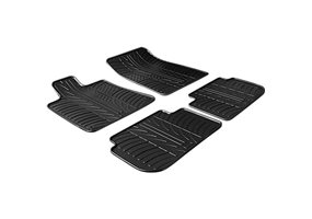 Alfombrilla goma Gledring Peugeot 407 2004- (4 piezas+clips montaje) 